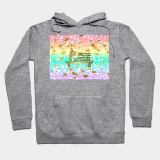 Pastel Rainbow Mosaic and Gold Stars Dream Design- Gymnastics Design Hoodie